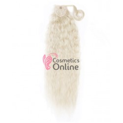 Extensie de par coada weave cu clema si arici HQuality ondulata de 75 cm Cod 50114573 Blond White